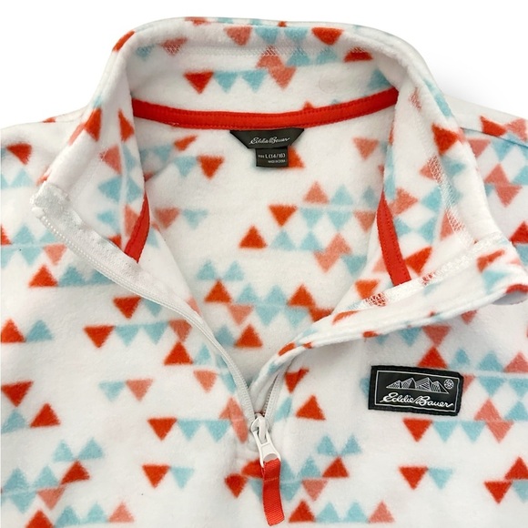 Eddie Bauer | Geometric Print Fleece Pullover (L) 🔺 - Picture 3 of 6